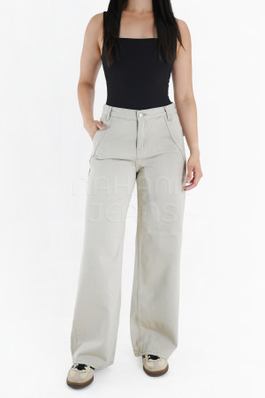 25454 WIDE LEG BEIGE