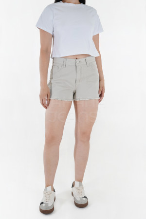 25154 SHORT BEIGE GABARDINA